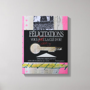 Collages Bruyants Artist's Book Congrats Key C Canvas Afdruk