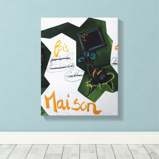 Collages Bruyants Artist's Book Culture House C Canvas Afdruk (Insitu (Houten vloer))