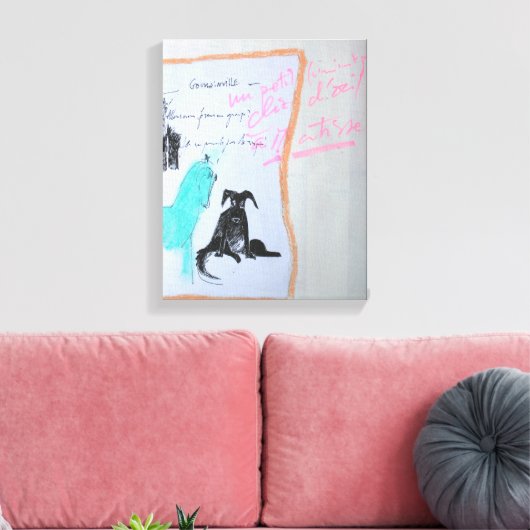 Collages Bruyants Artist's Book Horse and Dog C Canvas Afdruk (Insitu (Woonkamer))