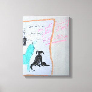 Collages Bruyants Artist's Book Horse and Dog C Canvas Afdruk