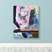 Collages Bruyants Artist's Book zit vast in het le Canvas Afdruk (Insitu (Houten vloer))