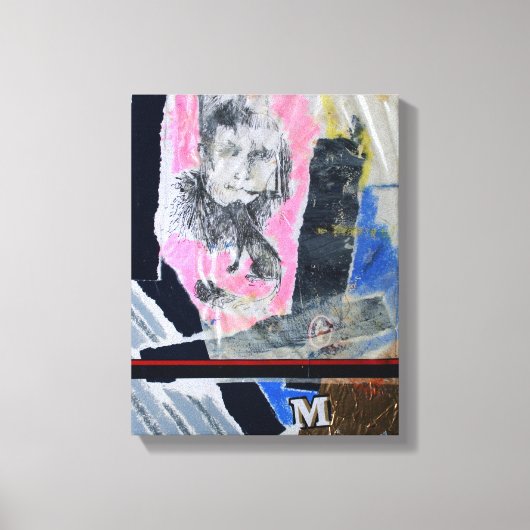 Collages Bruyants Artist's Book zit vast in het le Canvas Afdruk (Voorkant)