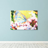 Collagevlinder Canvas Afdruk (Insitu (Houten vloer))