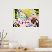 Collagevlinder Poster (Keuken)