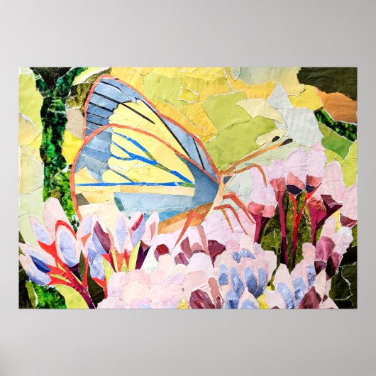 Collagevlinder Poster (Voorkant)