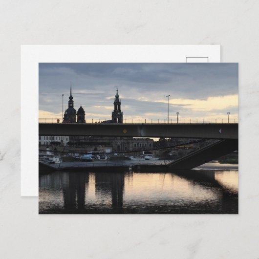 Collapsed Carola Bridge in Dresden Briefkaart (Voorkant / Achterkant)