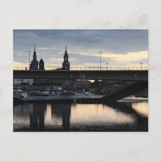 Collapsed Carola Bridge in Dresden Briefkaart (Voorkant)