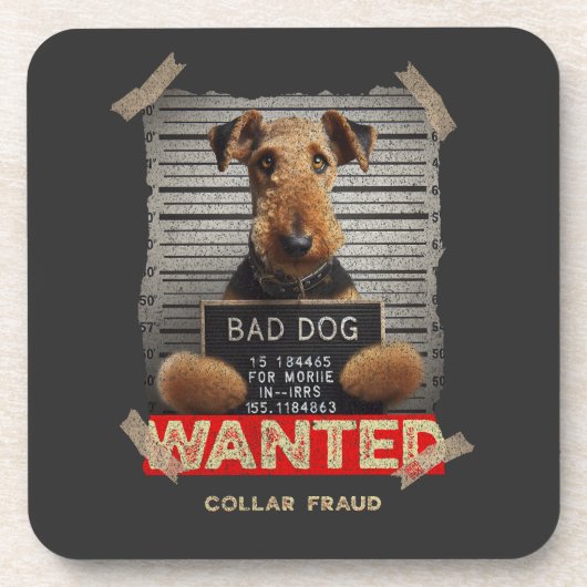 Collar Fraudster: The Airedale Terrier Bier Onderzetter (Voorkant)