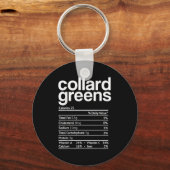 Collard Greens Nutrition Facts Funny Thanksgiving Sleutelhanger (Voorkant)