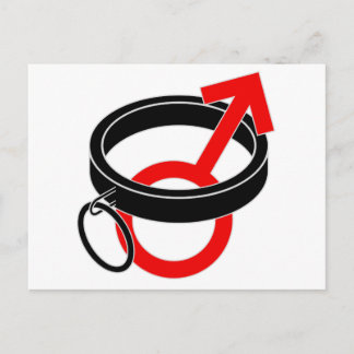 Collared mannelijk symbool briefkaart