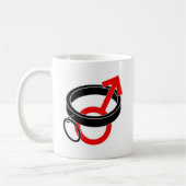 Collared mannetjessymbool. koffiemok (Links)
