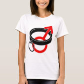 Collared mannetjessymbool. t-shirt (Voorkant)