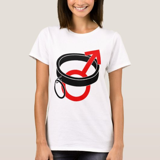 Collared mannetjessymbool. t-shirt (Voorkant)