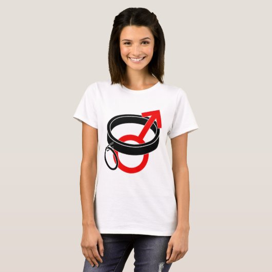 Collared mannetjessymbool. t-shirt (Voorkant volledig)