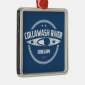 Collawash River Oregon Kajakvaren Metalen Ornament (Rechts)