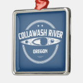 Collawash River Oregon Kajakvaren Metalen Ornament (Links)