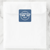 Collawash River Oregon Kajakvaren Vierkante Sticker (Tas)