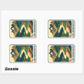 Collawash Rivier Oregon Kleuren Rechthoekige Sticker (Vel)