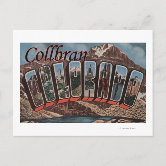 Collbran, Colorado - grote letterscènes Briefkaart (Voorkant)