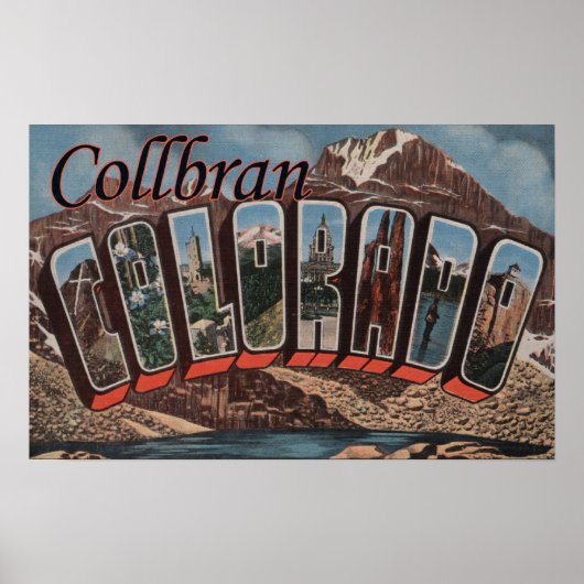 Collbran, Colorado - grote letterscènes Poster (Voorkant)