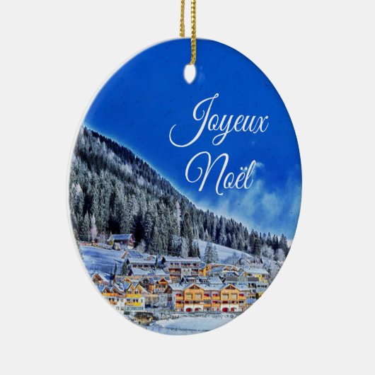 Colle-Di-Fuori, Frankrijk Joyeux Noël Kerstmis Keramisch Ornament (Rechts)