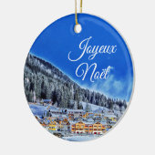 Colle-Di-Fuori, Frankrijk Joyeux Noël Kerstmis Keramisch Ornament (Links)