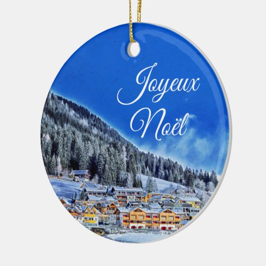 Colle-Di-Fuori, Frankrijk Joyeux Noël Kerstmis Keramisch Ornament (Links)