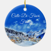 Colle-Di-Fuori, Frankrijk Joyeux Noël Kerstmis Keramisch Ornament (Achterkant)