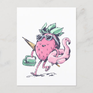 Colle Erdbeere   Quadratischer  Briefkaart