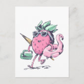 Colle Erdbeere   Quadratischer  Briefkaart (Voorkant)