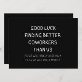 Colleague die de medewerker uit de boot laat valle aankondiging (Voorkant / Achterkant)