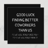 Colleague die de medewerker uit de boot laat valle advieskaart (Voorkant / Achterkant)