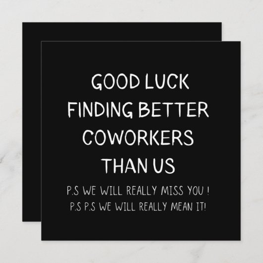 Colleague die de medewerker uit de boot laat valle advieskaart (Voorkant / Achterkant)