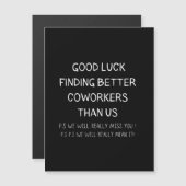 Colleague die de medewerker uit de boot laat valle magnetische uitnodiging (Voorkant / Achterkant)