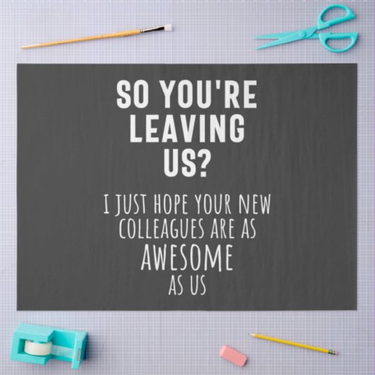 colleague farewell, retirement, coworker, goodbye, tissuepapier (Craft)