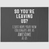 colleague farewell, retirement, coworker, goodbye, tissuepapier (Voorkant)