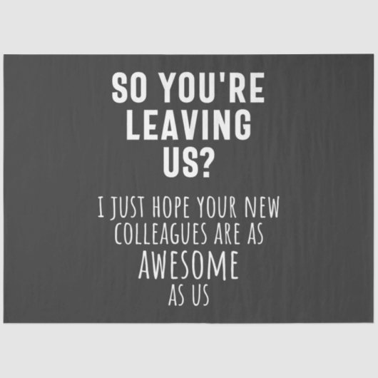 colleague farewell, retirement, coworker, goodbye, tissuepapier (Voorkant)