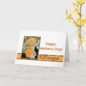 Colleague Moederdag roos card Kaart (Gele Bloem)
