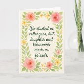 Colleagues to Friends Farewell leaving card Kaart (Voorkant)