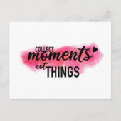 "Collect Moments" Quote Briefkaart (Voorkant)