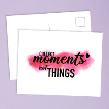"Collect Moments" Quote Briefkaart