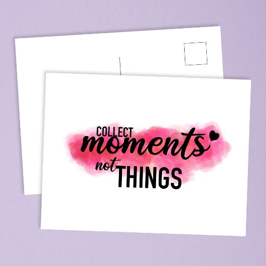 "Collect Moments" Quote Briefkaart