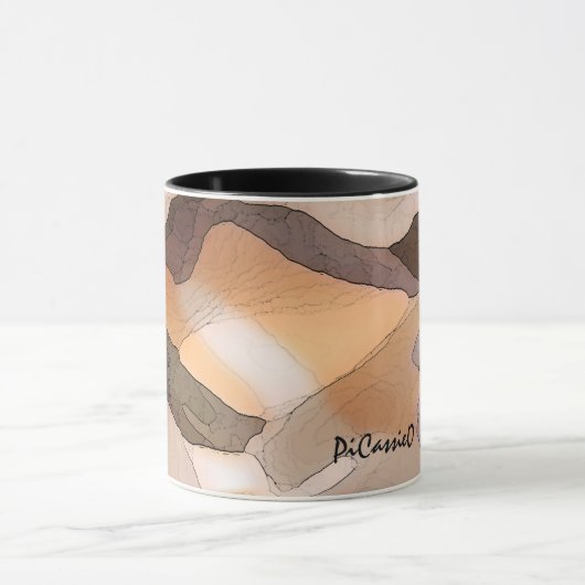 Collectable subtiele Abstracte kleurenkunst Mok (Midden)