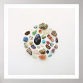 Collected Gemstones Rocks Crystals Glam Art Print (Voorkant)