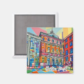 Collectible Funky City Magnet- Boston, MA Magneet (Voorkant / Achterkant)