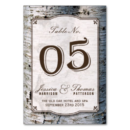 Collectie 05 van de Rustic Silver Birch Tree Weddi Kaart