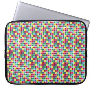 Collectie  achtergrond ontwerp met kleurrijke laptop sleeve