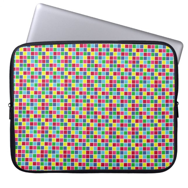 Collectie  achtergrond ontwerp met kleurrijke laptop sleeve (Voorkant)