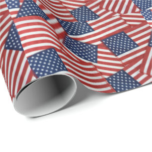 Collectie Amerikaanse vlag Cadeaupapier