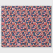 Collectie Amerikaanse vlag Cadeaupapier (Vlak)